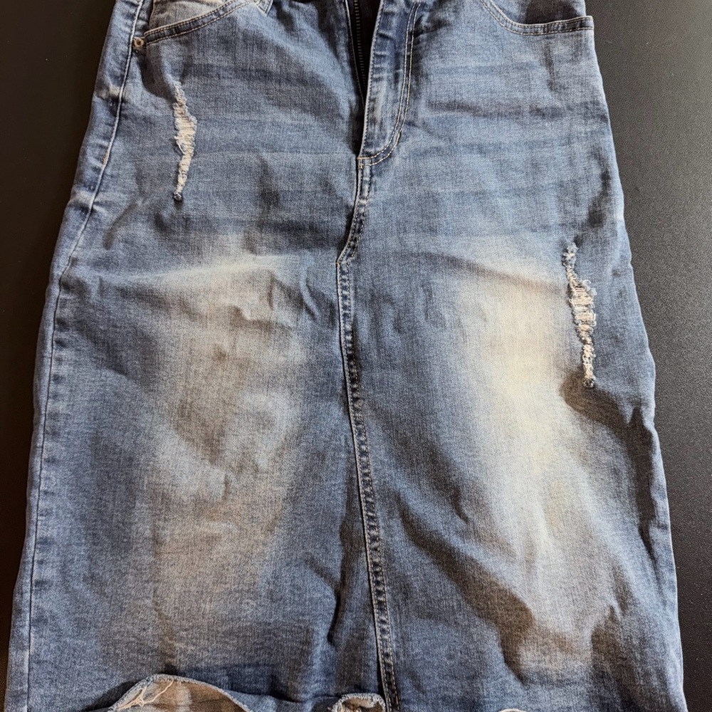 Denim Pencil Skirt